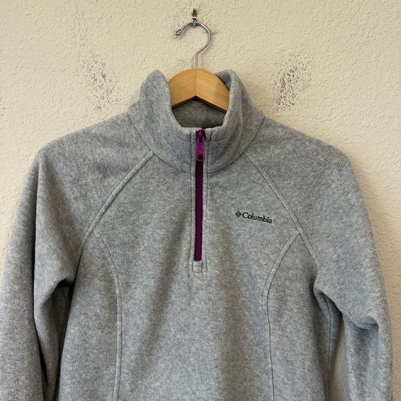 COLUMBIA Womens Benton Springs Half Zip Fleece Pullover Gray - Picture 3 of 9